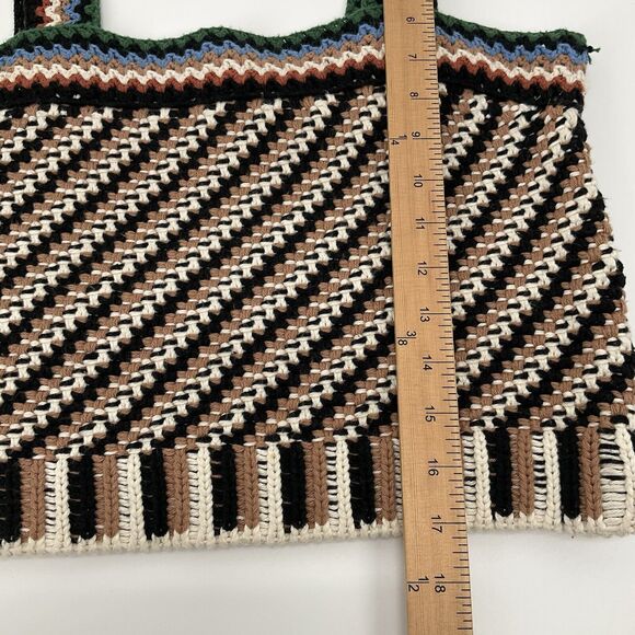 Veronica Beard Crochet Top Boho Livina Small Striped Knit Bohemian Festival - Picture 4 of 6